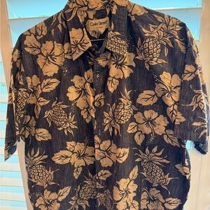 Cooke Street Navy Floral Pineapple Button-Down Shirt